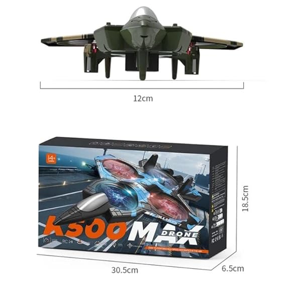 Rechargeable Fighter Jet Style Nano Drone for Kids – Easy-to-Fly RC Quadcopter with 360°