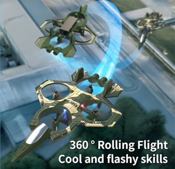 Rechargeable Fighter Jet Style Nano Drone for Kids – Easy-to-Fly RC Quadcopter with 360°