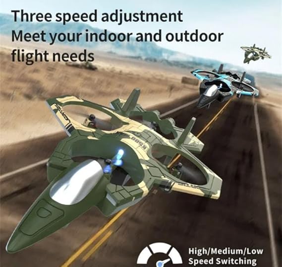 Rechargeable Fighter Jet Style Nano Drone for Kids – Easy-to-Fly RC Quadcopter with 360°